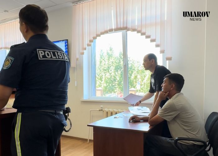 Оралда полицейлер тұрақта тұрған көлік жүргізушісіне медициналық тексеруден өтуден бас тартты 